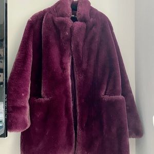 K.zell Purple Faux Fur Coat